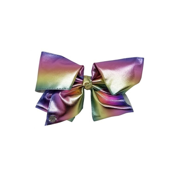 NEW JoJo Siwa Large Cheer Hair Bow Pastel Rainbow Metallic JJ997 - Picture 2 of 4